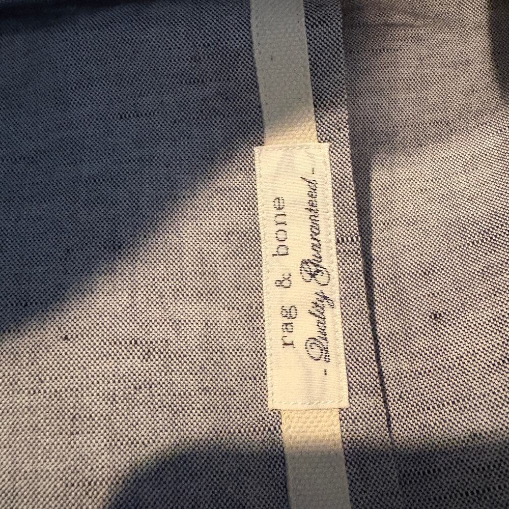 Rag & Bone Button Up Shirt Long Sleeve Tailored Workwear Heather Grey - M - Picture 4 of 6
